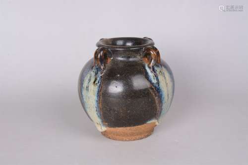 A Chinese Flambé Glazed Porcelain Jar