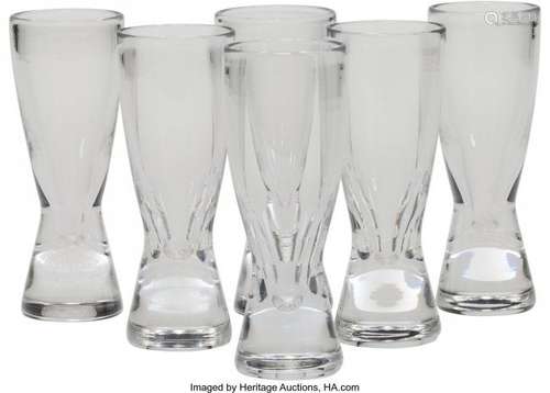 Six Steuben 8055 Pattern Cordial Glasses, Cornin