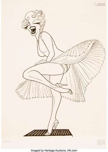 Al Hirschfeld (American, 1903-2003) Marilyn Monr