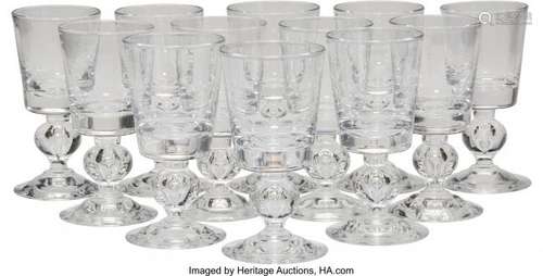 Twelve Steuben 7926 Pattern Claret Wine Glasses,