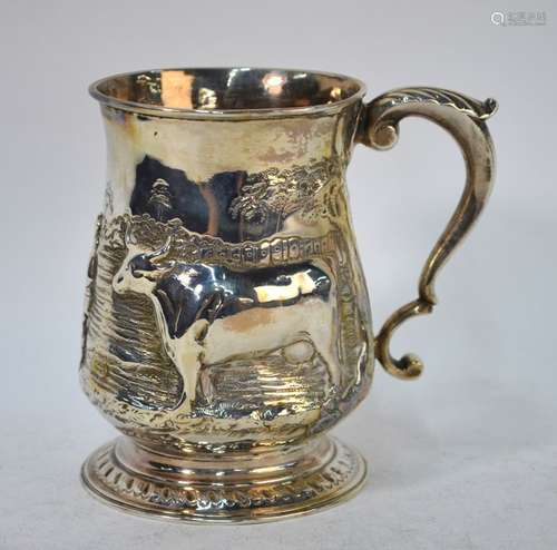 Silver baluster pint mug