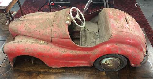 An Austin J40 pedal car, no. 15894 (indistinctly stamped to boor floor) circa late 1950's,