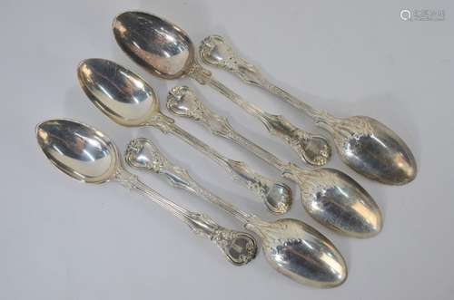 Victorian silver dessert spoons