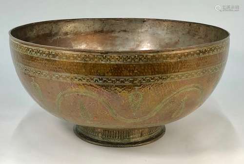 An Indian copper bowl