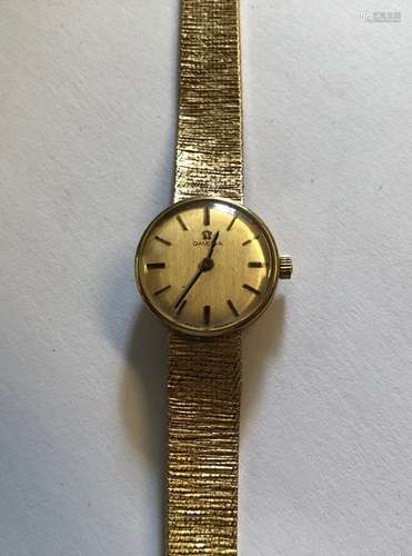 Lady's 9ct gold Omega wristwatch