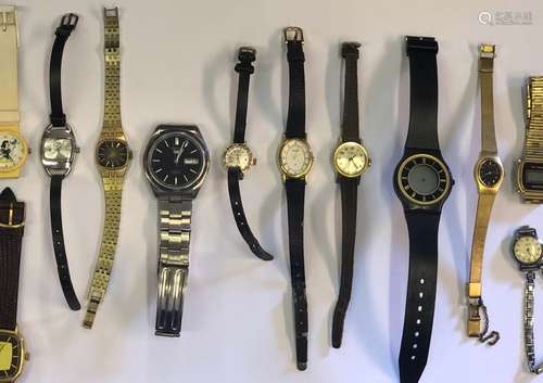 9ct gold Sekonda wristwatch and others