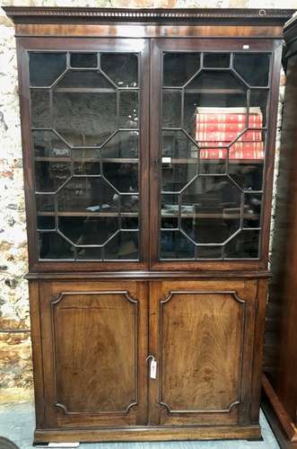 A 19th century mahogany library bookcase