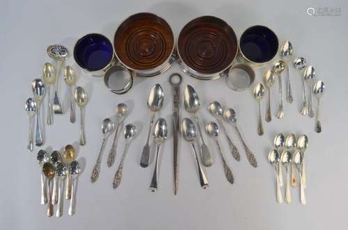 A George III Scottish silver toddy ladle and other items