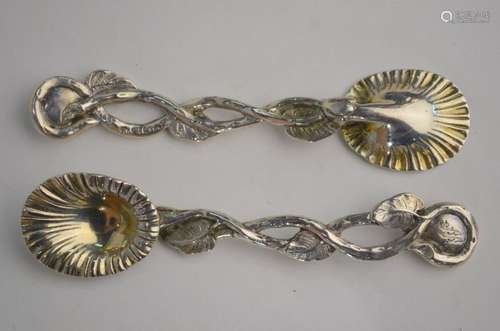 Pair of Victorian salt spoons