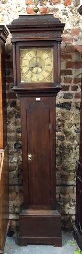 W Bernard, Newark 517, an 18th century oak 8-day longcase clock