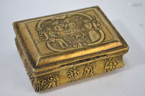 18th century Dutch silver gilt snuff box