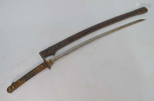 A World War II Japanese sword katana