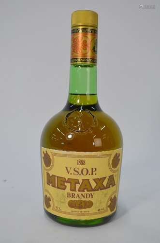 A single bottle of VSOP Metaxa brandy (produce of Greece)