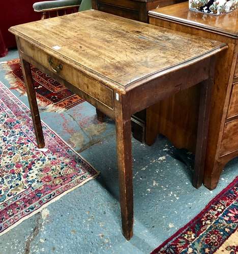 A George III mahogany single drawer side table