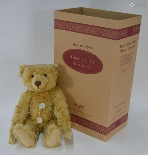 A boxed Steiff teddy boy 1905 replica