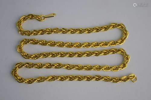 A yellow metal rope chain