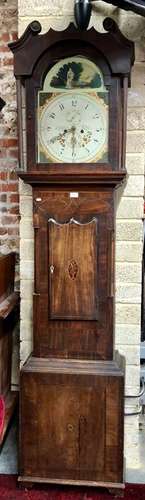 Stonehouse, Leeds, a 19th century inlaid mahogany 8-day longcase clock