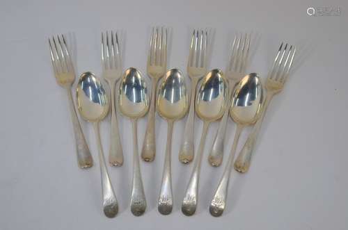 George III silver flatware