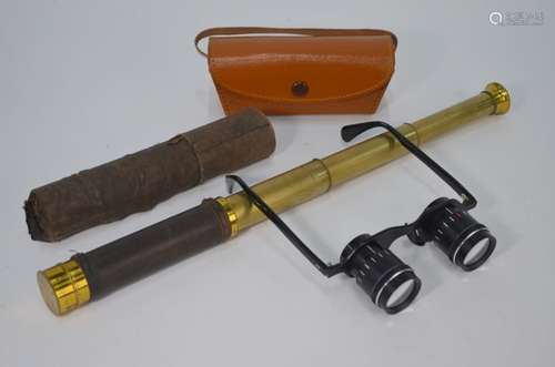 A Victorian lacquered brass four-draw pocket telescope