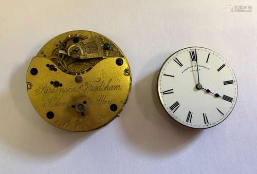 Two Parkinson & Frodsham lever pocket watch movements