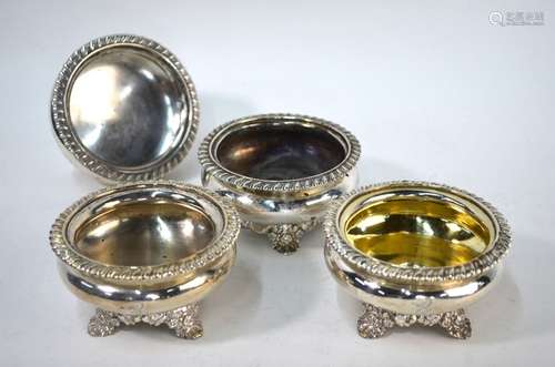 Pair of George IV silver open salts