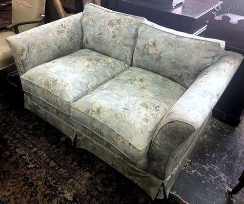 A good quality upholstered two seat country house sofa