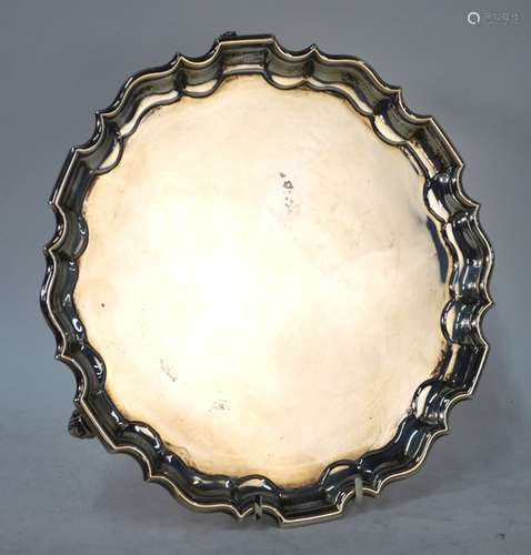 Late Victorian silver salver