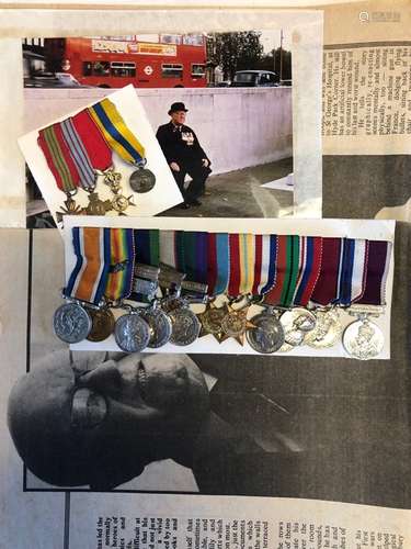 Major Dan Dixon miniature medal group of seventeen medals