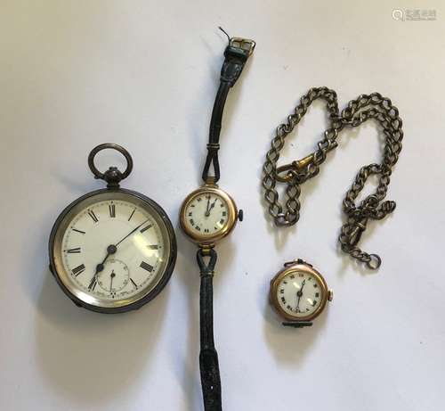 Two ladies' 9ct gold wristwatches