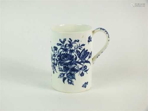 A large Coalport blue and white mug