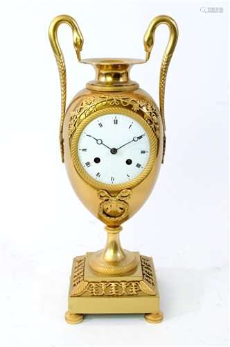 An Empire ormolu urn clock, early 19th century