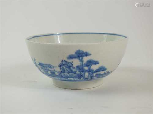 A Bow porcelain slop or waste bowl