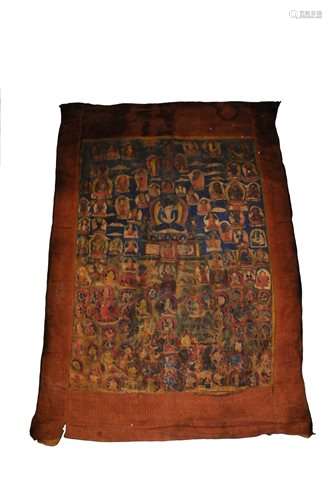 A thangka of Samantabhadra and Samantabhadri, Tibet