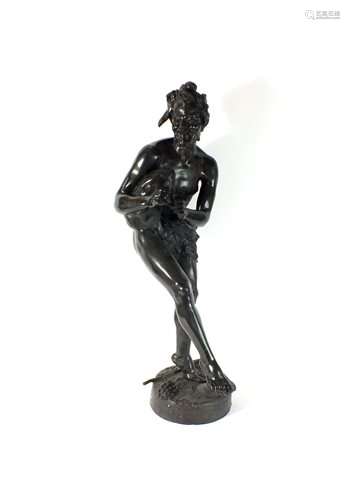 Tillmani. A bronze figure of Pan 19th/20th century