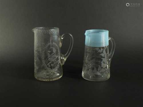 Two English glass water jugs