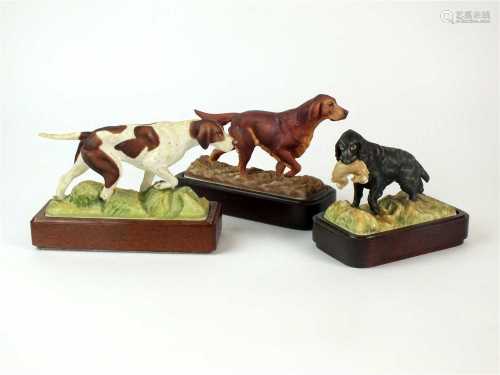 Three Royal Worcester models of Sporting Dogs