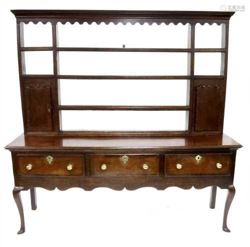 An early 19th century Shropshire oak dresser