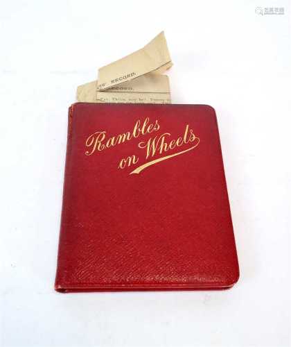 'Rambles on Wheels' an Edwardian hand written leather bound motoring diary