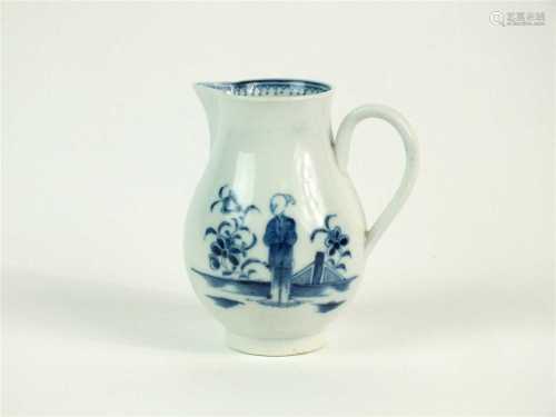 A Caughley porcelain 'Waiting Chinaman' sparrow-beak jug