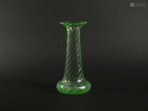 A Burtles Tate & Co uranium glass vase and further uranium glassware