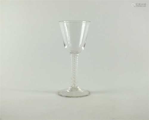 A George III opaque twist stem wine glass