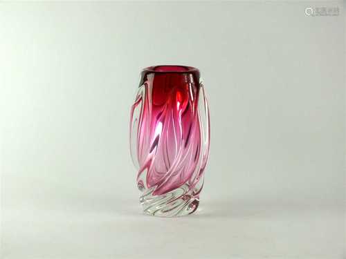 A Val St. Lambert glass vase