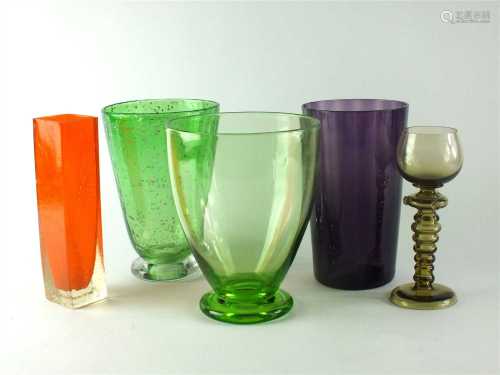 A group of Whitefriars glass