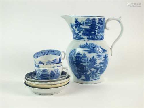 A group of 18th/early 19th century blue and white porcelain