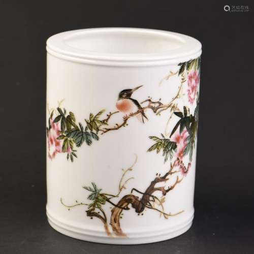 A 'FlORAL' BRUSH POT