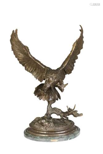 JULES MOIGNIEZ BRONZE OWL