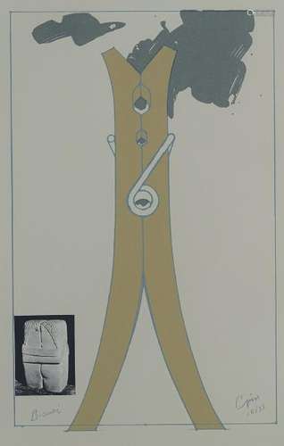 Claes Oldenburg Clothespin Aquatint