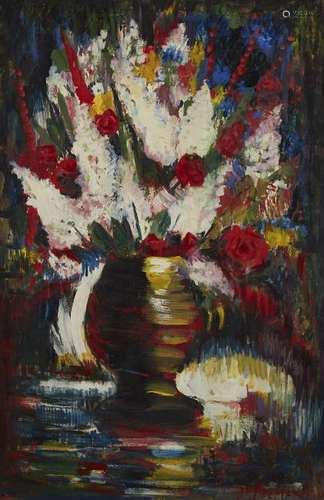 Janis Tidemanis Still Life Oil on Masonite Large