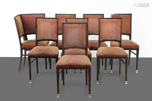 Set of 8 Vienna Secessionist Chairs Manner of Aug