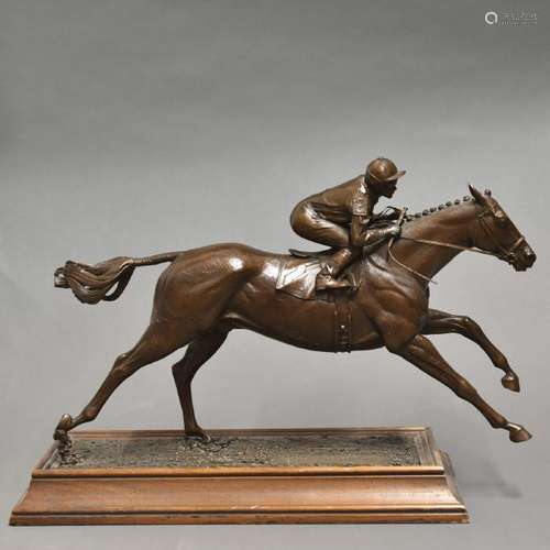 Marcel Jovine Bronze Equestrian Sculpture